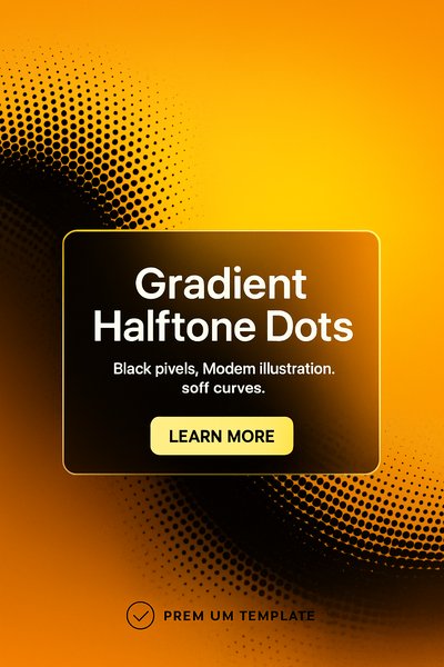 Modern Gradient Halftone Dots Illustration with Call to Action