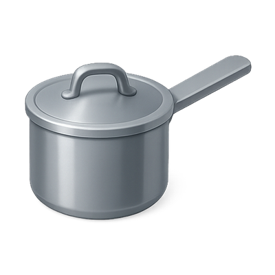 Stylish Silver Cooking Pot with Lid