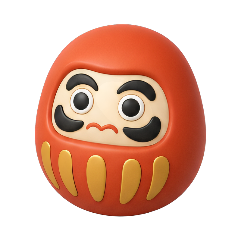 traditional red daruma doll