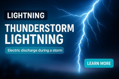 Dramatic Thunderstorm Lightning Visual with Call to Action