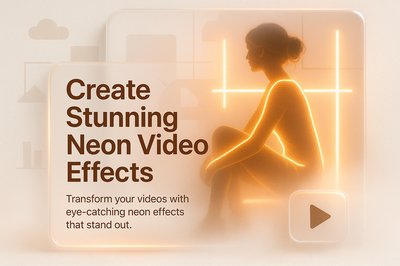 Promotional Graphic for Neon Video Effects Tutorial