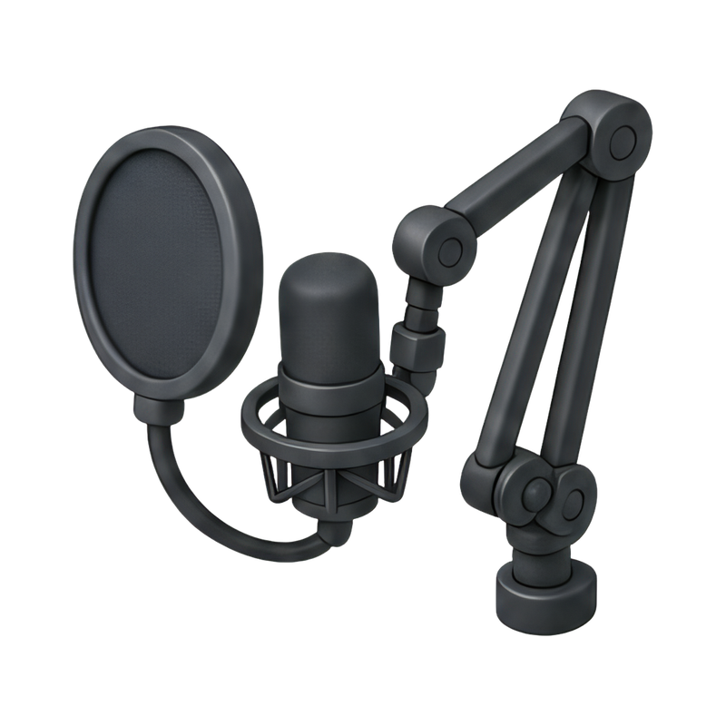 professional boom arm setup