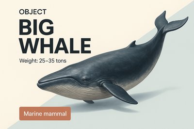 Dynamic Whale Illustration for Advertisement in Modern Design