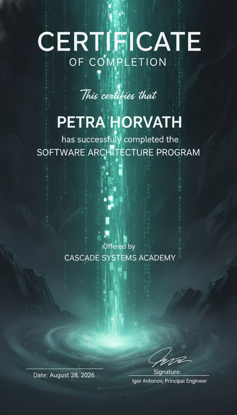 Certificate of completion design