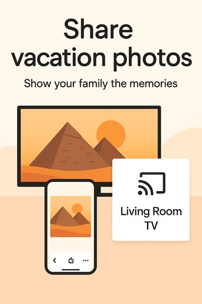 Digital Illustration Highlighting Vacation Photo Sharing