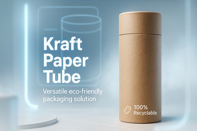 Eco-Friendly Kraft Paper Tube Packaging Mockup