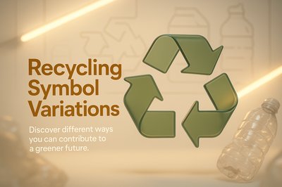 3D Recycling Symbol with Environmental Message