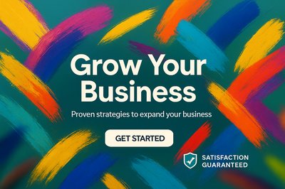 Vibrant Business Growth Promotion Graphic