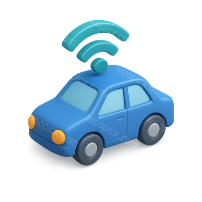 3D Self-Driving Car Radar Icon Design