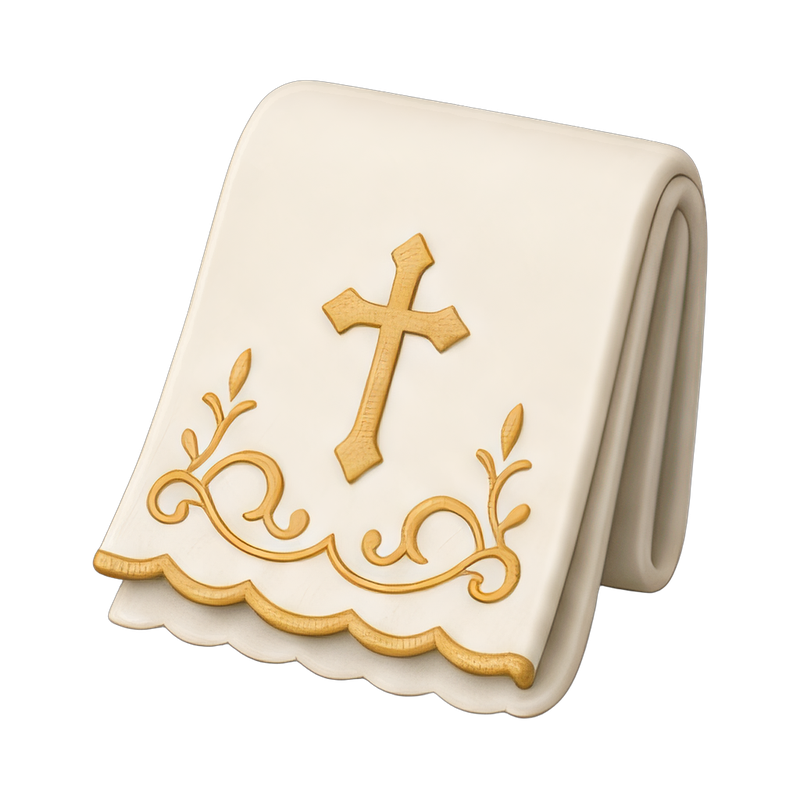 delicate embroidered altar cloth