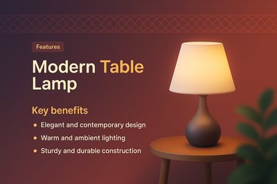 Elegant Modern Table Lamp Design with Key Features