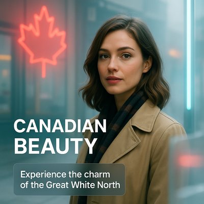 Promotional Image Celebrating Canadian Culture and Beauty