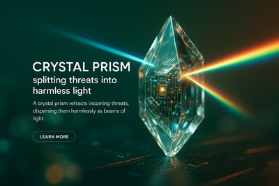 Crystal Prism Splitting Threats into Harmless Light - Hyperrealistic Art