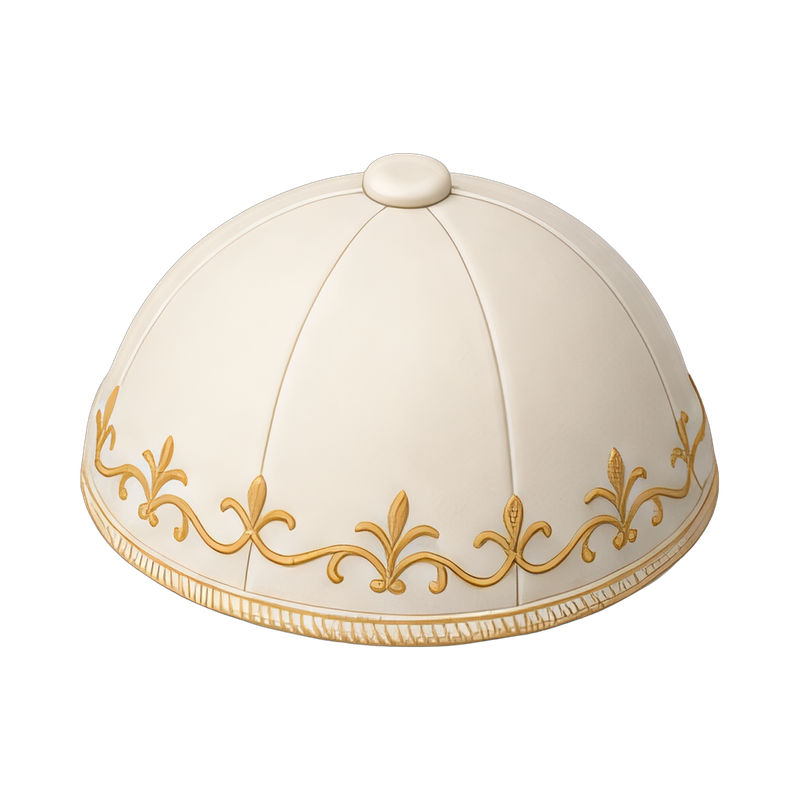 embroidered skullcap design