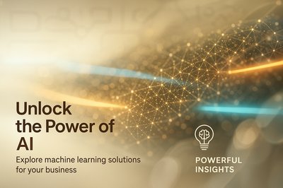 Abstract Promotional Graphic for AI Solutions