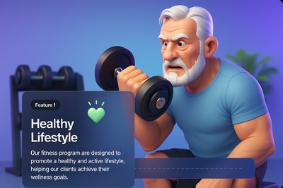 Senior Man Working Out in Gym: Fitness and Healthy Lifestyle