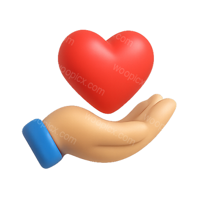 Heart in Hand Emoji Representing Care and Compassion