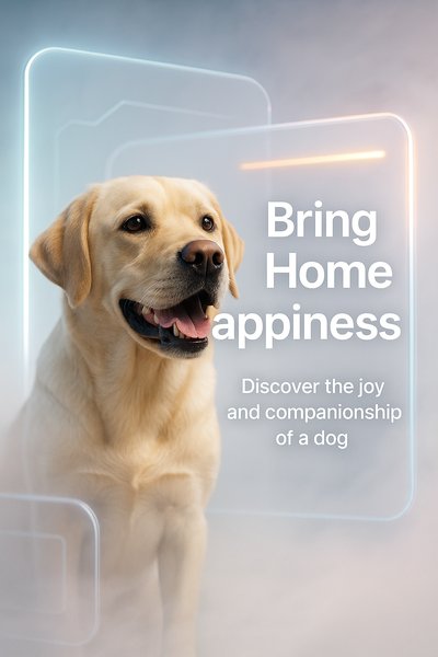 Promotional Graphic Highlighting the Joy of Dog Companionship