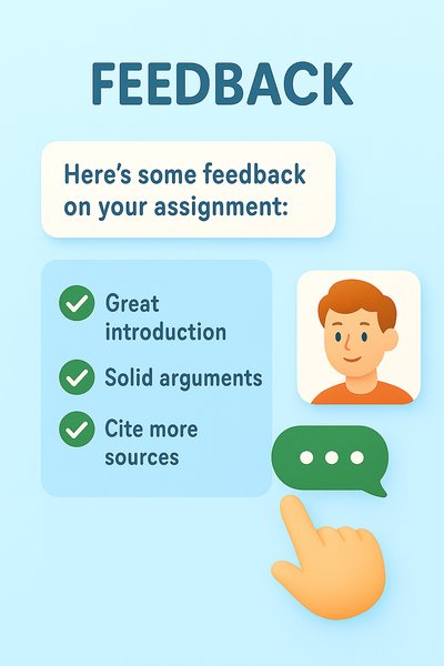 Student Feedback Illustration with Visual Elements