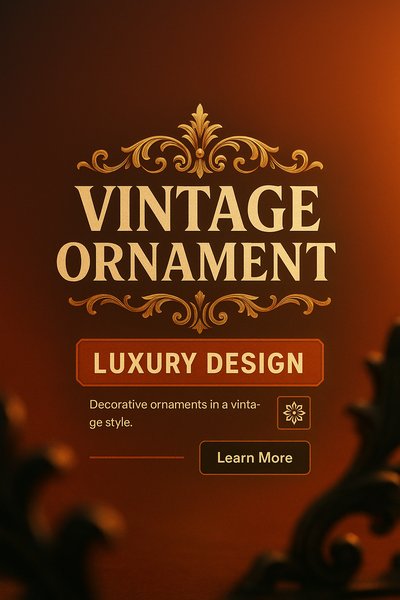 Elegant Vintage Ornament Design for Luxury Branding