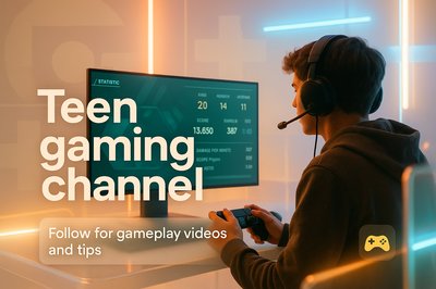 Gaming Channel Promotional Image with Engaging Visuals