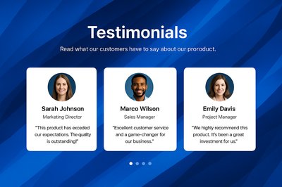 Vibrant Testimonials Section Design for Engagement