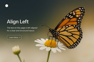 Stylish Web Page Design Featuring Monarch Butterfly and Floral Elements