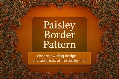 Ornate Paisley Border Pattern Design Representation