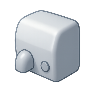 Stylized 3D Hand Dryer Icon with Isometric Perspective