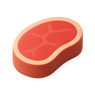 Realistic Meat-Shaped Rubber Toy for Pets