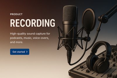 Elegant Web Design for Recording Products