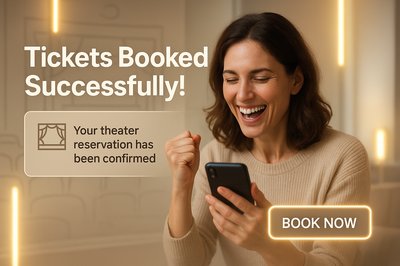 Theater Reservation Confirmation Graphic with Engaging Visuals