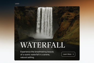 Stunning Waterfall in Realistic Style with Captivating Details