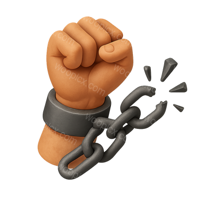 3D Icon of Spartacus Revolt Chains with Fist