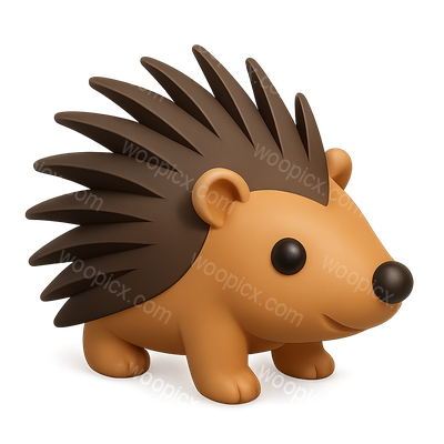 Cute Cartoon Hedgehog Figurine with Spiky Quills