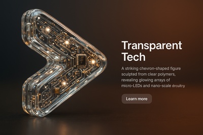Hyperrealistic Chevron-Shaped Polymer Artifact with LED Glow