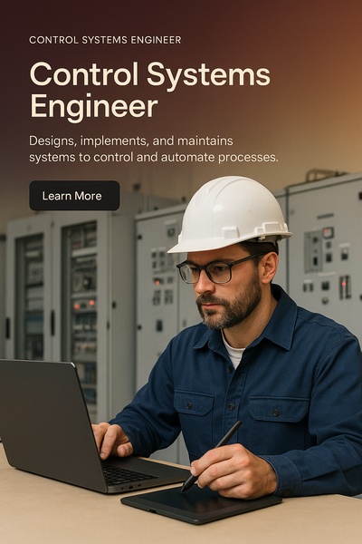 Professional Control Systems Engineer Working on a Laptop