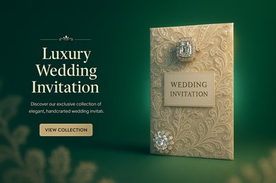 Elegant Luxury Wedding Invitation Display