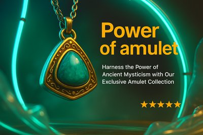 Realistic Amulet Design with Neon Accents for Promotional Use