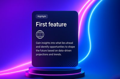 Modern digital feature highlight with data insights