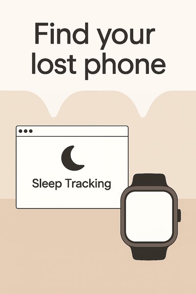Promotional Graphic for Phone Locator App Featuring Sleep Tracking