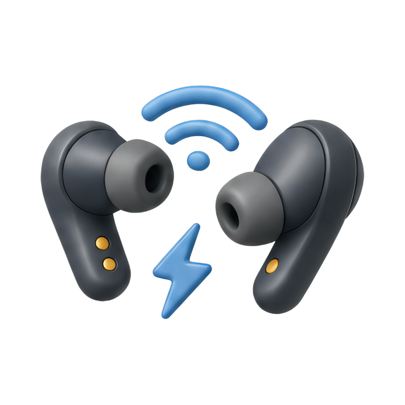 Wireless earbuds with low latency