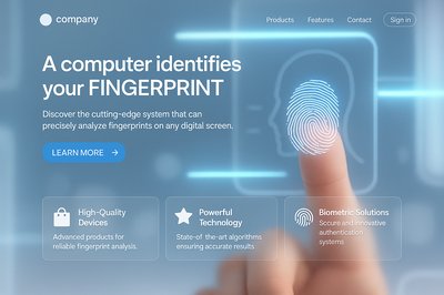 Futuristic Landing Page Design with Neon Accents