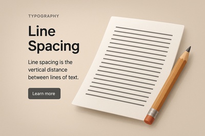 Stylish Web Page Design for Line Spacing Concept