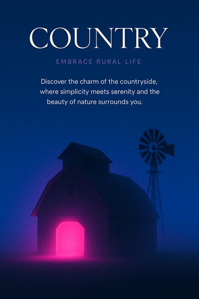 Neon Landscape: Embrace Rural Life in the Country