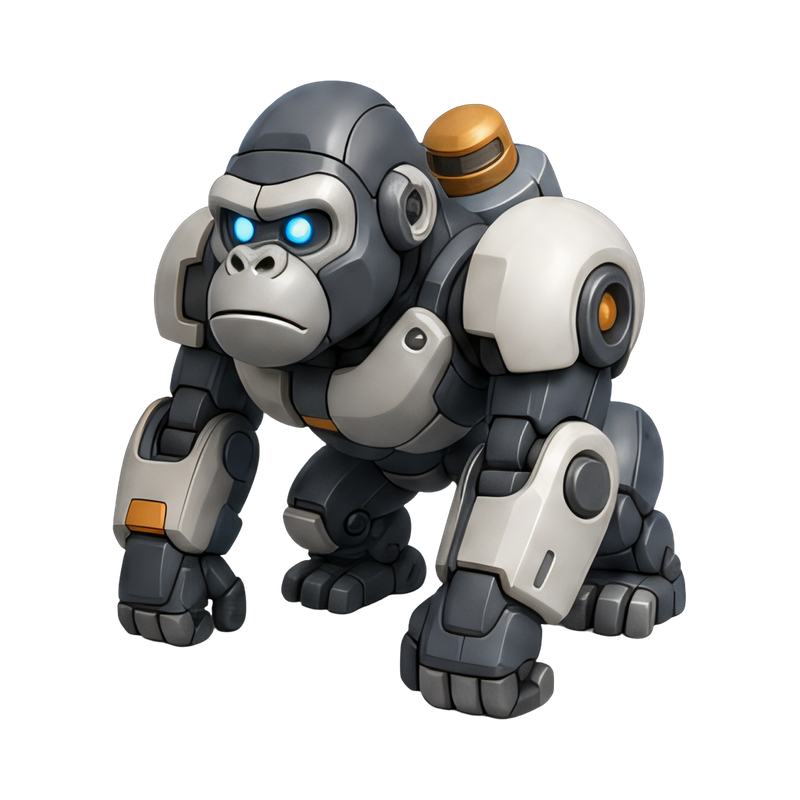 futuristic mech gorilla design