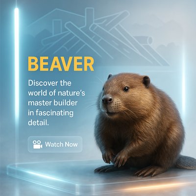 Informative Wildlife Graphic Featuring a Beaver