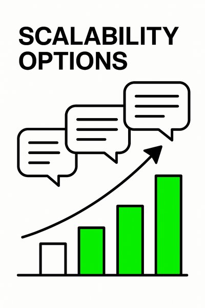 Infographic on Scalability Options with Growth Chart