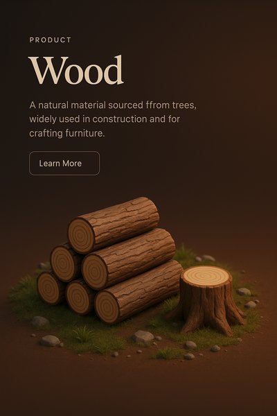 Detailed 3D Scene Featuring Wood with Realistic Elements