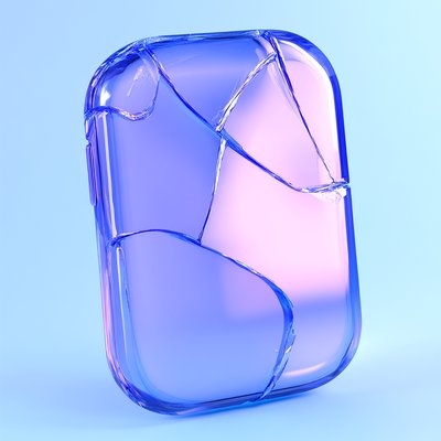 Stylized Broken Phone Case in Gradient Colors